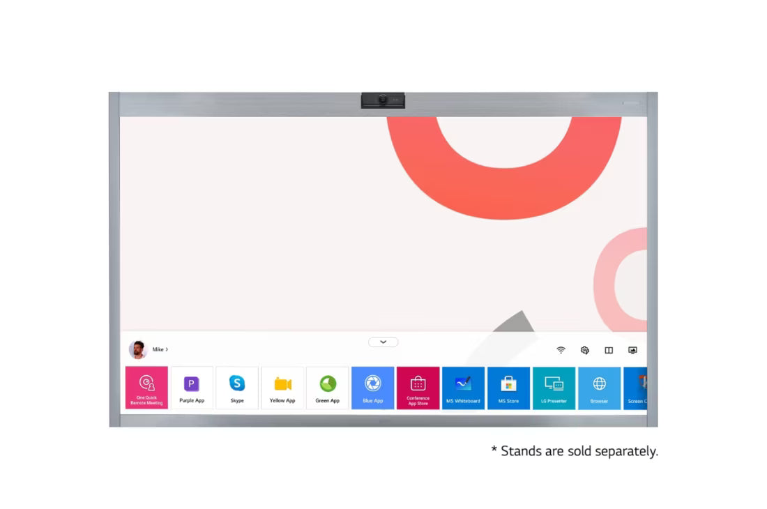 LG 55CT5WJ-ZJ: One:Quick Works 55 Inch Zoom Rooms Certified All-in-One Display - front view with on-screen content