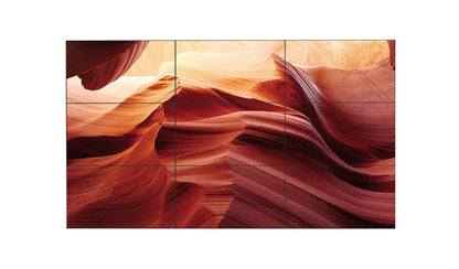LG 55LV77A-7B: 55 Inch Super Narrow Bezel Video Wall Display - front view with on-screen content (1 of 2)