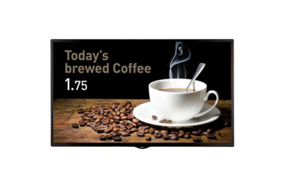 LG 55SE3KD: 55 Inch Digital Signage Display - front view with on-screen content