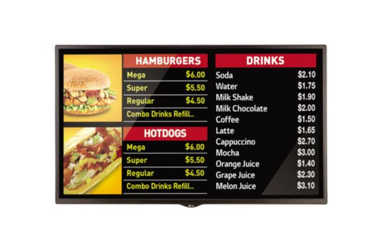 LG 55SM3C: 55 Inch Digital Signage Display - front view (1 of 2)