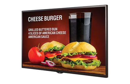 LG 55SM5KC: 55 Inch Digital Signage Display - front view with on-screen content