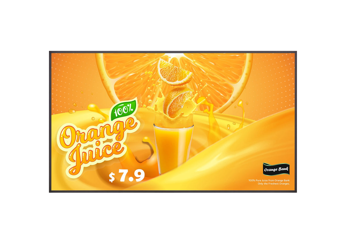 LG 55UH5Q-E: 55 Inch Slim Bezel UHD Signage Display with LG Shield Security - front view