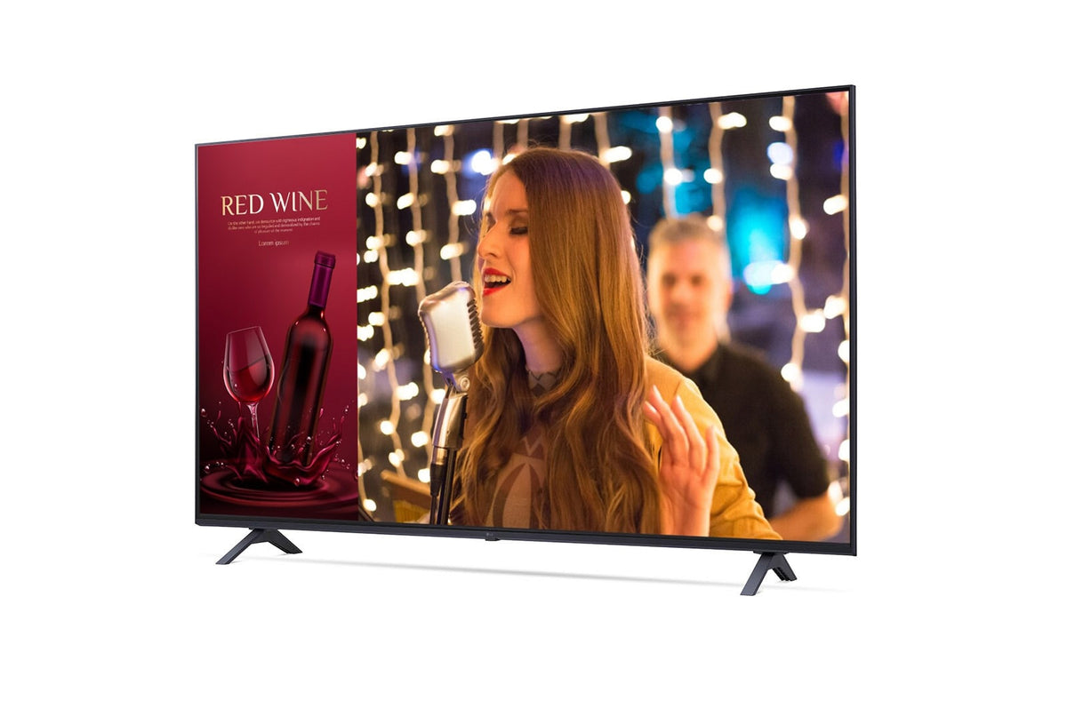 LG 55UR640S: 55 Inch UHD TV Signage Display - angled view (1 of 2)
