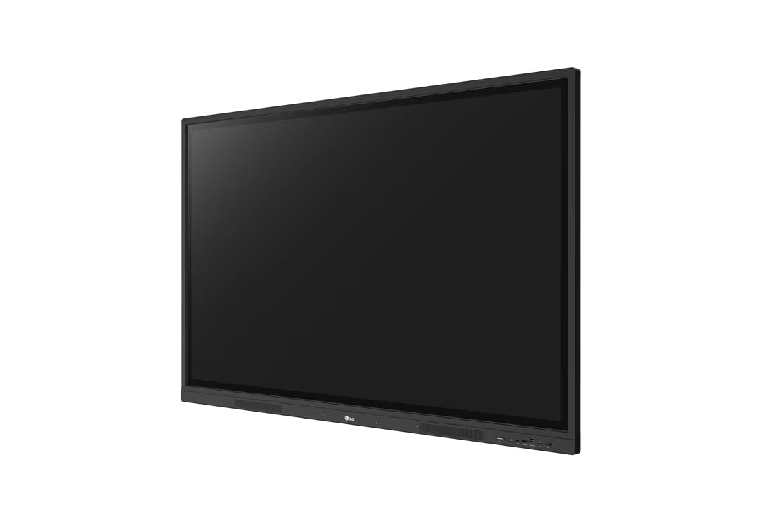 LG 75TR3DK-BG: CreateBoard 75 Inch UHD Interactive Whiteboard with 40-Point Touch - side profile view