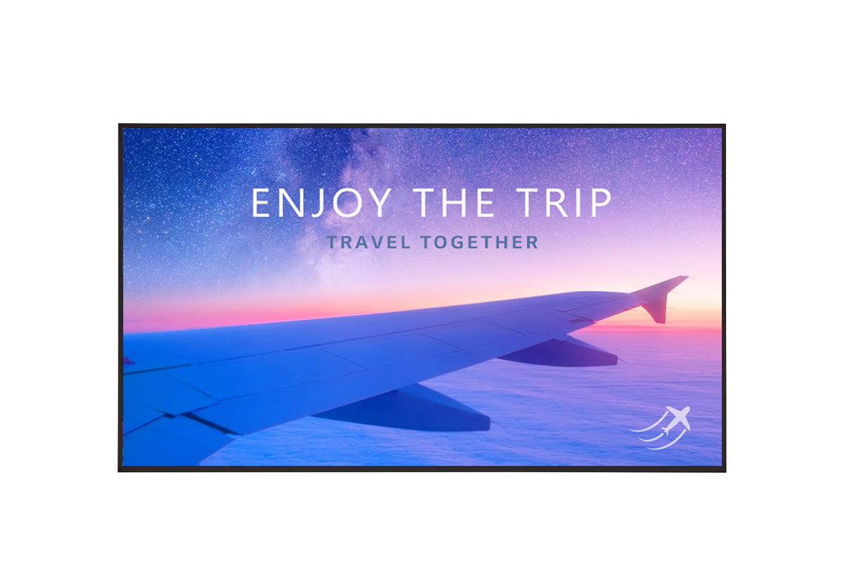 LG 75UH7N-M: 75 Inch 700 Nit Large UHD Signage Display - front view with on-screen content