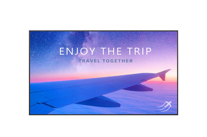 LG 86UH7N-M: 86 Inch 700 Nit Large UHD Signage Display with 120Hz Refresh - front view with on-screen content (1 of 2)