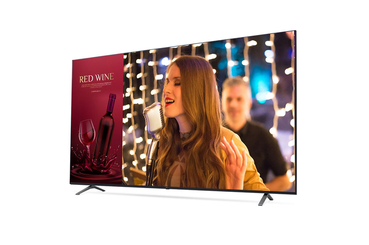 LG 86UR640S: 86 Inch UHD TV Signage Display - angled view (1 of 2)