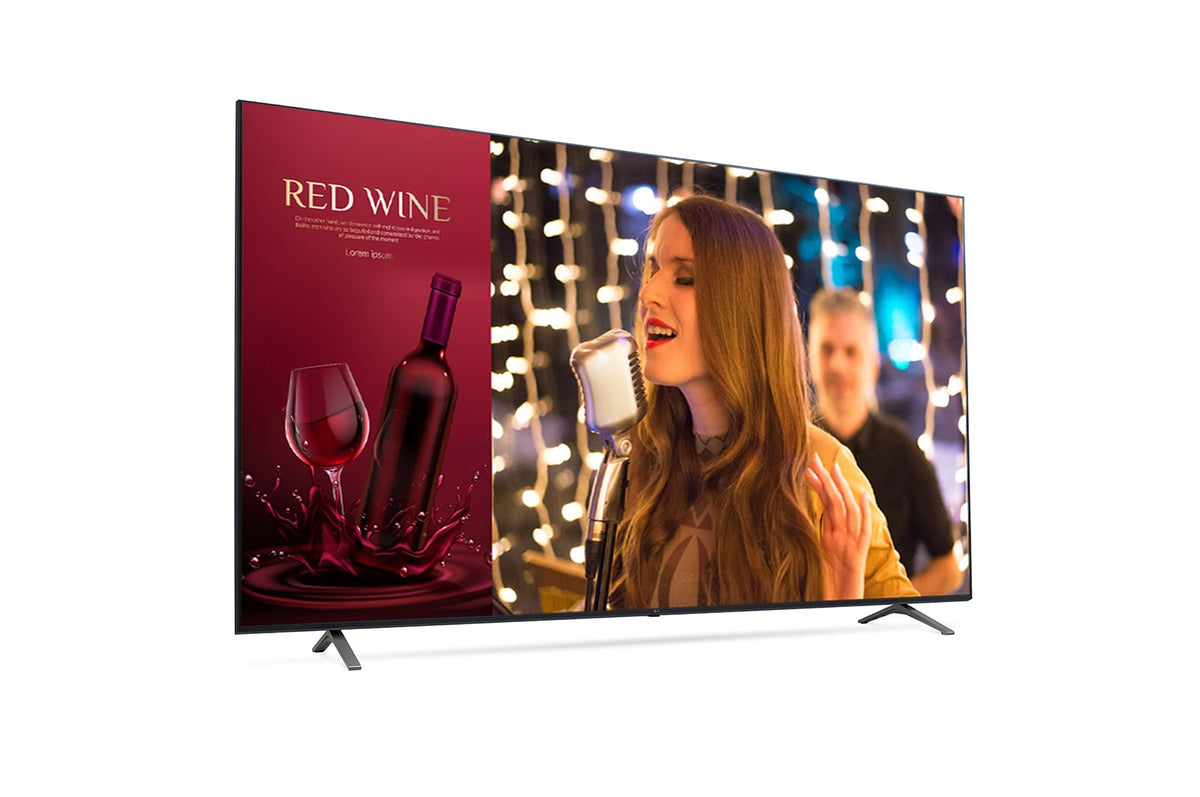 LG 86UR640S: 86 Inch UHD TV Signage Display - angled view (2 of 2)