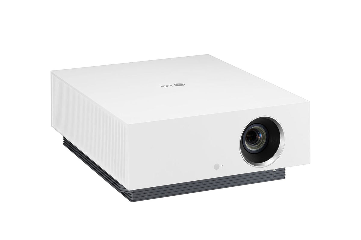 LG AU810PW: AU810P CineBeam 4K UHD Dual Laser Home Theater Projector - angled view (2 of 2)