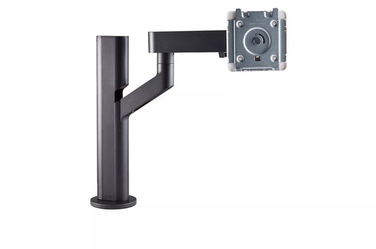 LG EG800BW: Ergo Stand Desk Mount Adjustable Monitor Arm Full Motion White Mounting Plate - front view