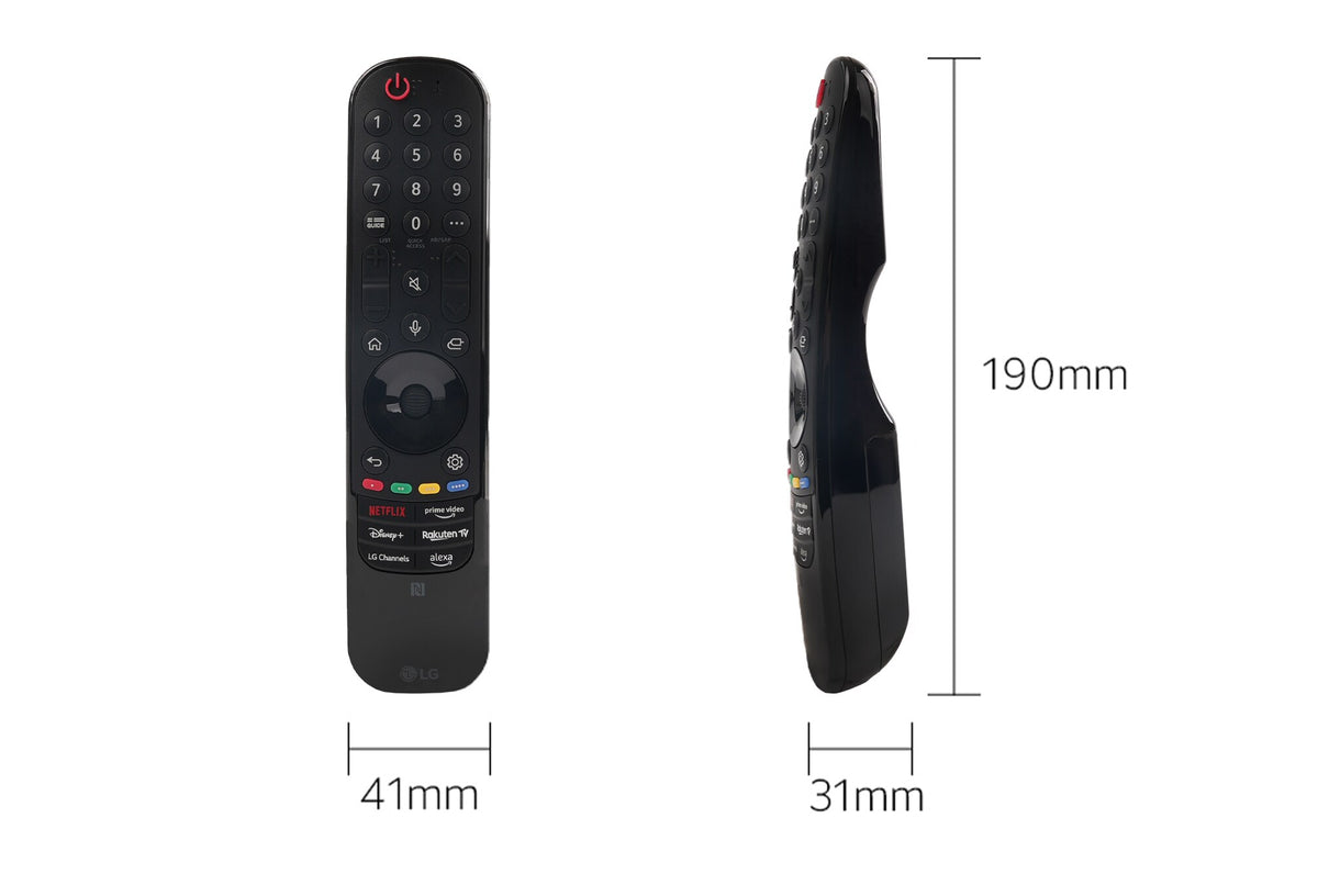 LG MR24GN: Magic Remote Control - dimensions diagram