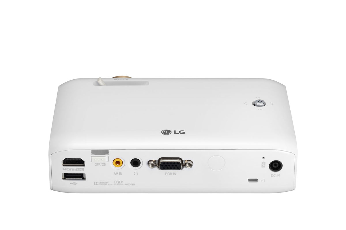 LG PH510PG: Portable LED Projector with Built-In Battery - rear view