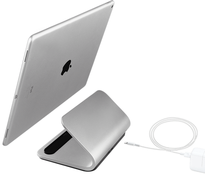 Logitech BASE: iPad Pro Charging Stand with Smart Connector - angled view