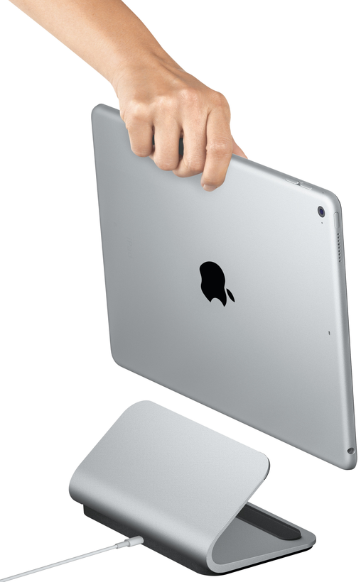 Logitech BASE: iPad Pro Charging Stand with Smart Connector - in-use view