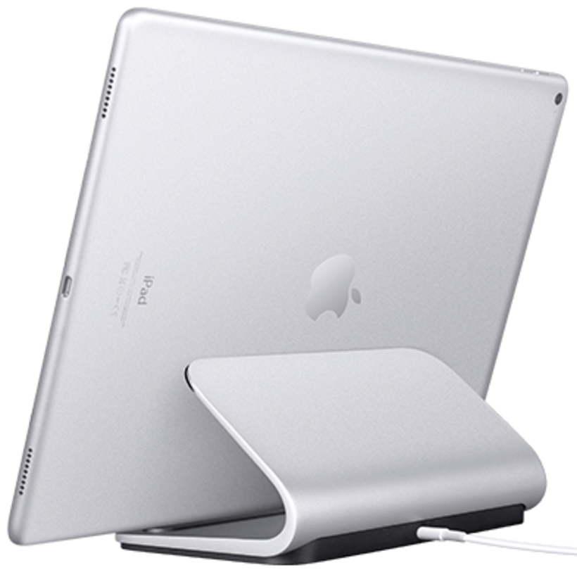 Logitech BASE: iPad Pro Charging Stand with Smart Connector - side profile view