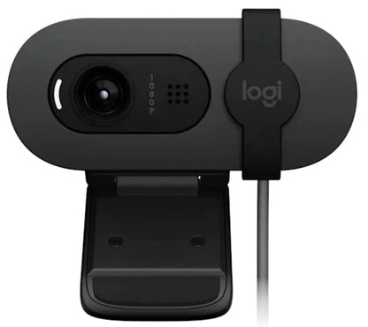 Logitech Brio 105 Full HD Webcam: Compact Webcam with Privacy Shutter - front view