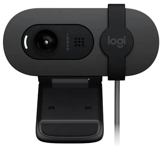 Logitech Brio 105 Full HD Webcam: Compact Webcam with Privacy Shutter - front view