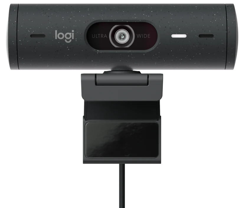 Logitech Brio 505: Full HD Webcam with AI Auto Framing and RightLight 4 - front view