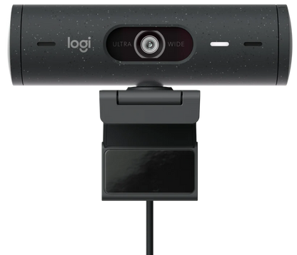 Logitech Brio 505: Full HD Webcam with AI Auto Framing and RightLight 4 - front view