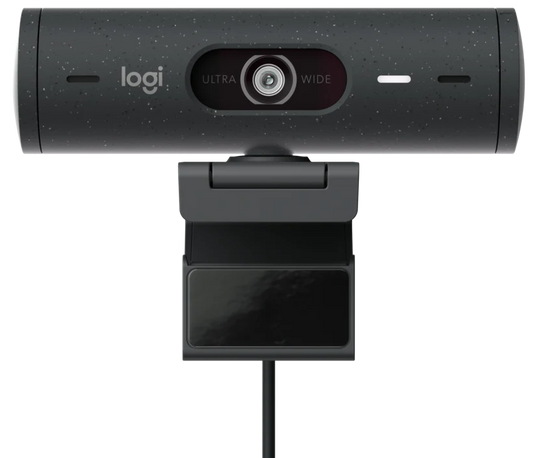 Logitech Brio 505: Full HD Webcam with AI Auto Framing and RightLight 4 - front view