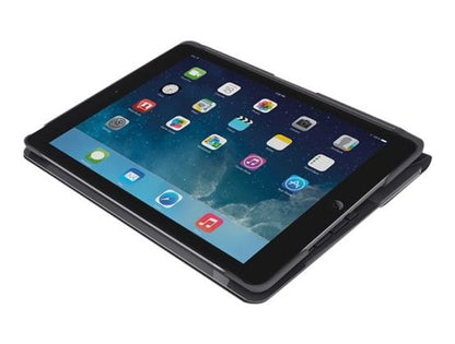 Logitech Canvas Keyboard Case: iPad Air 2 Carbon Black Bluetooth Cover - angled view