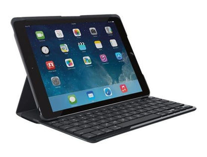 Logitech Canvas Keyboard Case: iPad Air 2 Carbon Black Bluetooth Cover - front view