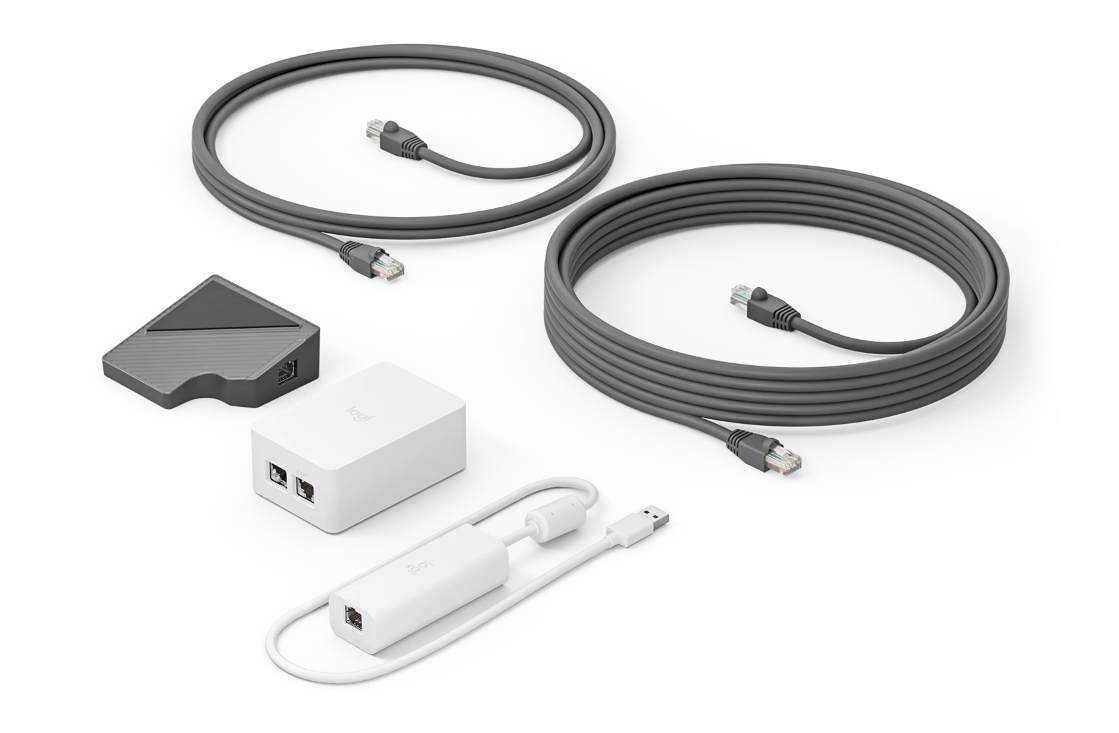 Logitech Cat5e Kit for Tap: Data and Power Over Category Cable - with accessories