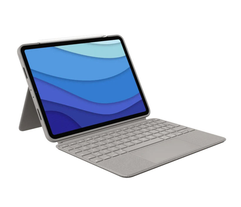 Logitech Combo Touch: Keyboard Case for iPad Pro 12.9 Inch, English US Layout - angled view (1 of 2)