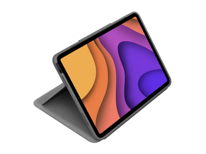 Logitech Folio Touch: Backlit Keyboard Case with Trackpad for iPad Air 4th and 5th Gen - angled view