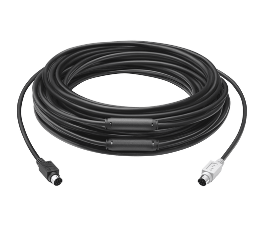 Logitech GROUP 15m Extended Cable: Plenum-Rated DIN Cable for Large Rooms - front view