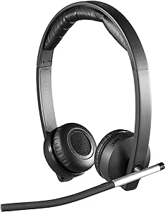 Logitech H820e: Wireless Stereo Business Headset - front view