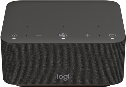 Logitech Logi Dock UC: All-in-One USB-C Docking Station with Speakerphone - angled view