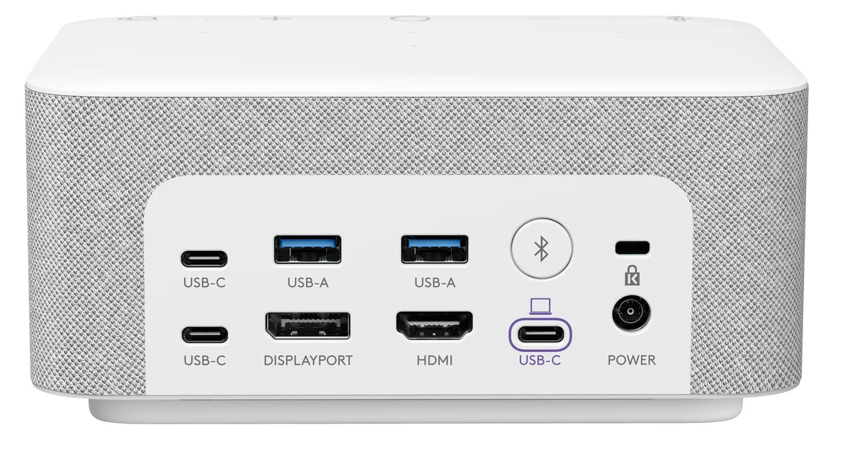 Logitech Logi Dock UC: All-in-One USB-C Docking Station with Speakerphone - rear view (1 of 2)