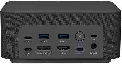 Logitech Logi Dock UC: All-in-One USB-C Docking Station with Speakerphone - rear view (2 of 2)