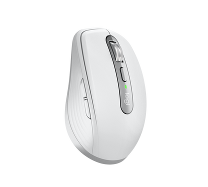 Logitech MX Anywhere 3: Compact Performance Wireless Mouse - front view in off-white
