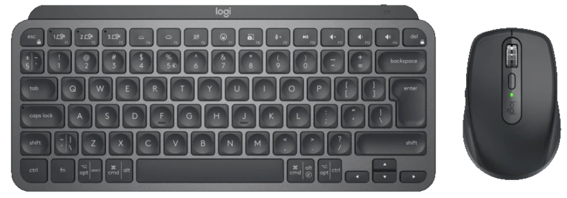 Logitech MX Keys Mini Combo: Wireless Keyboard and Mouse Set - front view