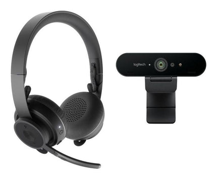 Logitech Pro Personal Video Collaboration Kit: BRIO 4K Webcam and Zone Wireless Headset - front view