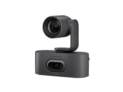 Logitech Rally AI Camera Pro: Dual-Lens PTZ Camera with RightSight 2 - angled view