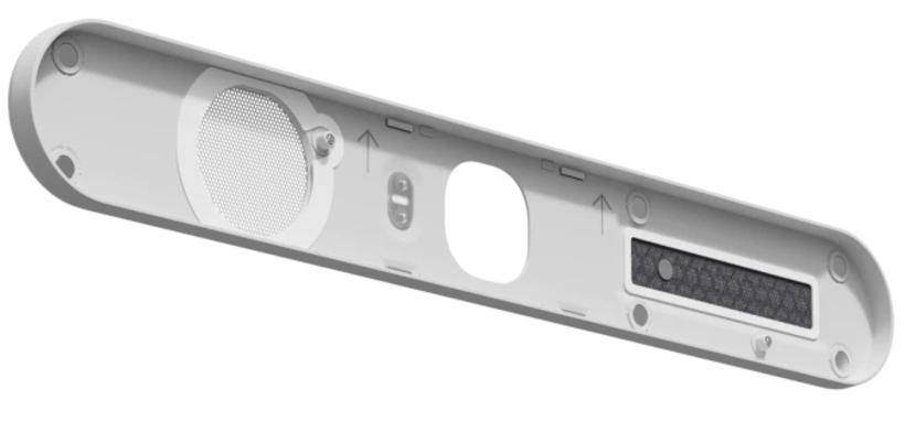Logitech Rally Bar Huddle Cleanable Cover: Off-White Easy Clean Cover - rear view