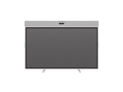 Logitech Rally Board 65: 4K Interactive Touchscreen Video Conferencing Display - front view in off-white