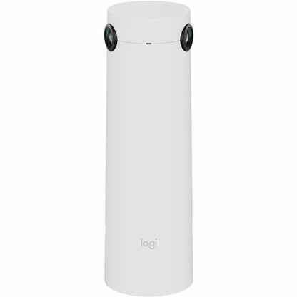 Logitech Sight: Tabletop 4K Video Conferencing Companion Camera - front view in off-white