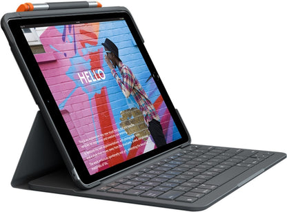 Logitech Slim Folio: iPad Air 3rd Gen Bluetooth Keyboard Case - front view