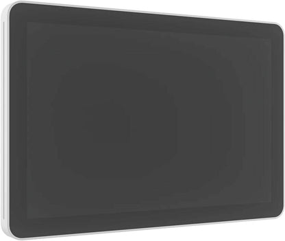 Logitech Tap Scheduler: 10.1 Inch Meeting Room Booking Panel - front view in off-white