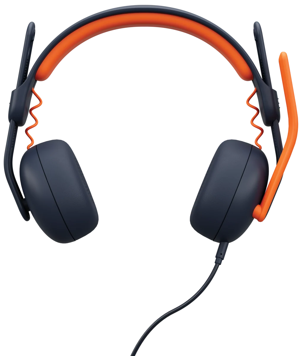 Logitech Zone Learn: On-Ear Headset with Rotating Boom Microphone for Education - front view (1 of 2)