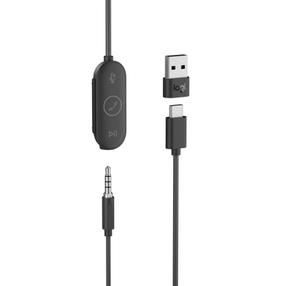 Logitech Zone Wired Earbuds: USB-C In-Ear Headset Certified for Microsoft Teams - close-up detail (2 of 2)