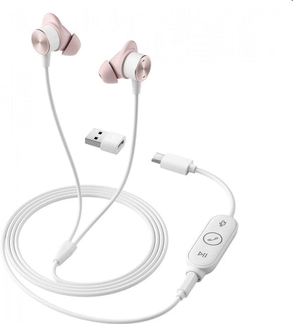 Logitech Zone Wired Earbuds: USB-C In-Ear Headset Certified for Microsoft Teams - front view (1 of 2)