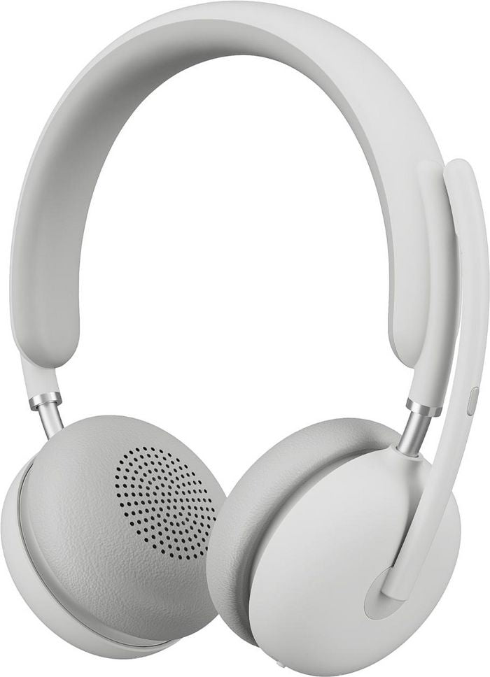 Logitech Zone Wireless 2 UC Headset: Hybrid ANC Wireless Business Headset - front view in off-white