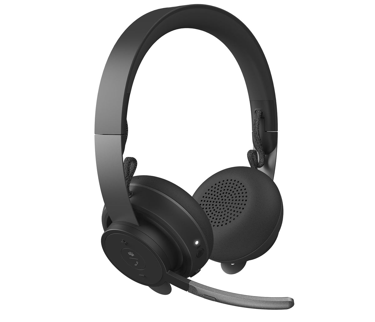 Logitech Zone Wireless Plus Headset (Graphite): 2.4GHz and Bluetooth Wireless Business Headset - front view