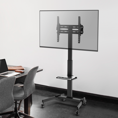 Lumi FS22-44TW TV cart installed with a TV in a meeting or classroom setting