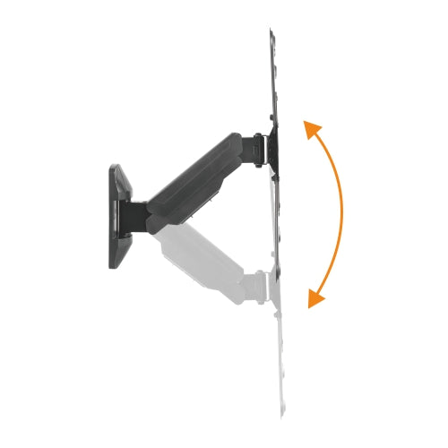 Lumi LDA24-441 gas spring TV mount showing its range of movement